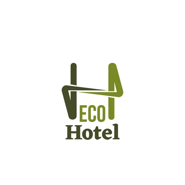 Signe vectoriel Eco hotel — Image vectorielle