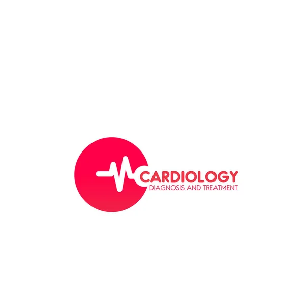 Ícone do vetor de cardiologia — Vetor de Stock