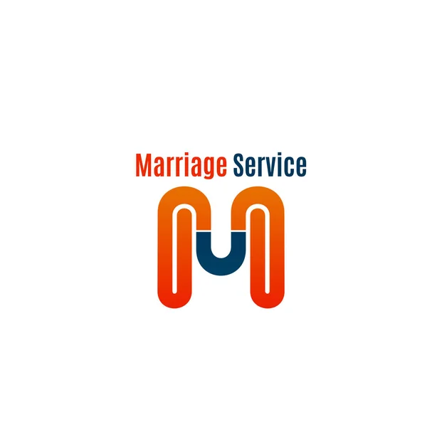 Pictogram van de vector van huwelijk service — Stockvector