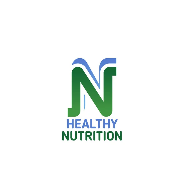 Healthy nutrition symbol for health food and diet — Stock Vector