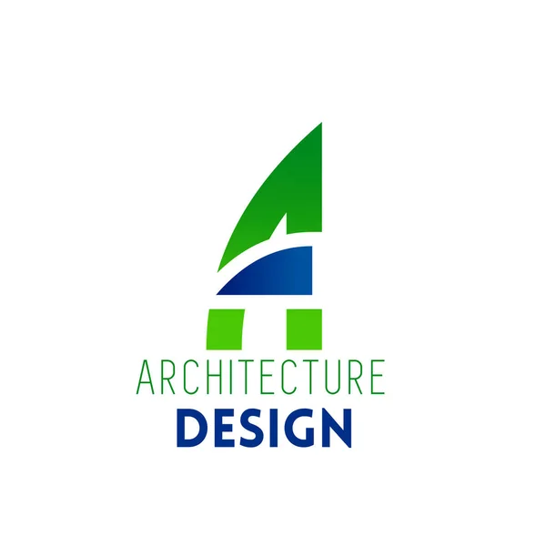 Um ícone vetorial de letra para design de arquitetura — Vetor de Stock