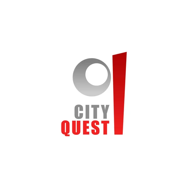 Ícone do vetor da letra Q para a busca da cidade — Vetor de Stock