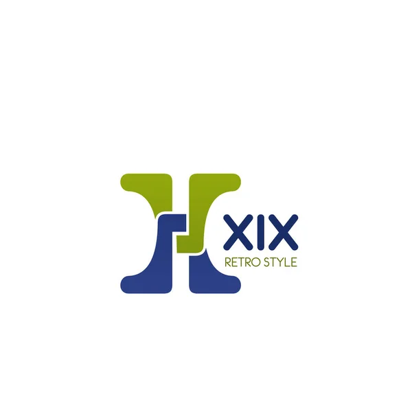 X letter vector icon for retro style design — Stock Vector