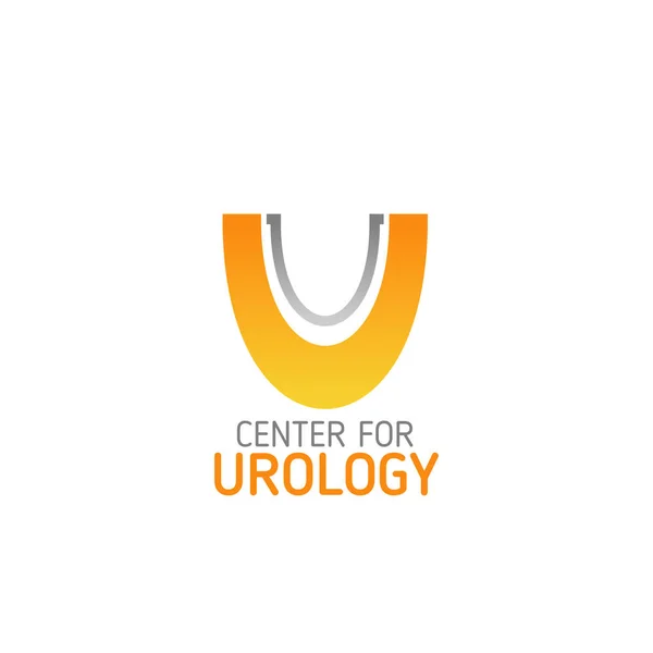 U lettera icona vettoriale per urologia centro medico — Vettoriale Stock