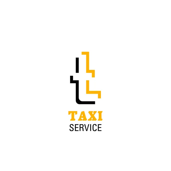 T vector letterpictogram voor taxiservice — Stockvector