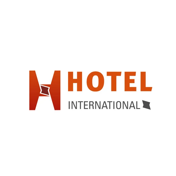 Emblème créatif hôtelier international — Image vectorielle