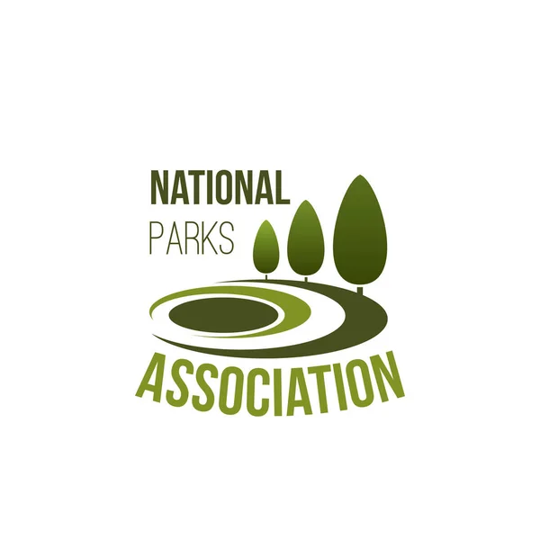 Icône pour l'association des parcs nationaux — Image vectorielle