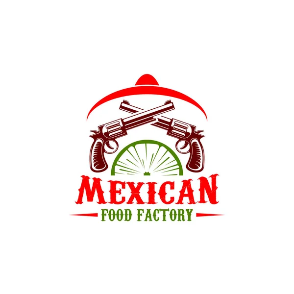 Mexican food factory sign — Stock Vector