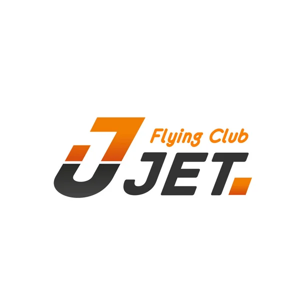Flying club Jet segno vettore — Vettoriale Stock