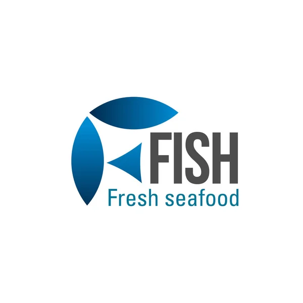 Fish and seafood vector icon — Stock Vector