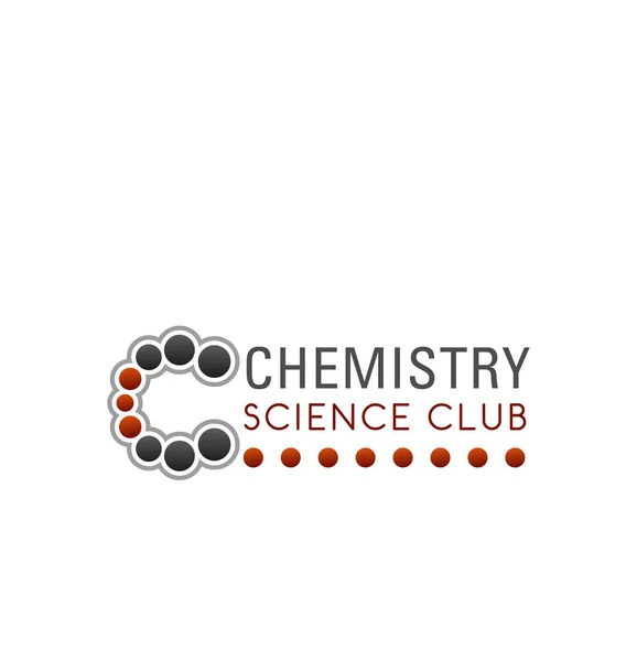 Підпис для клубу хімії — стоковий вектор
