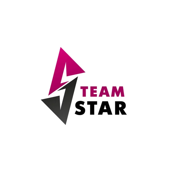 Star team creative vector badge — Stock Vector