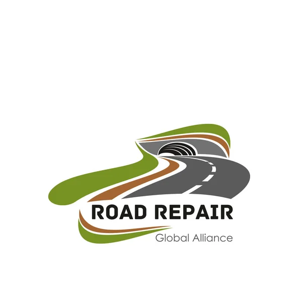 Icono vectorial para reparación de carreteras o consturción — Vector de stock