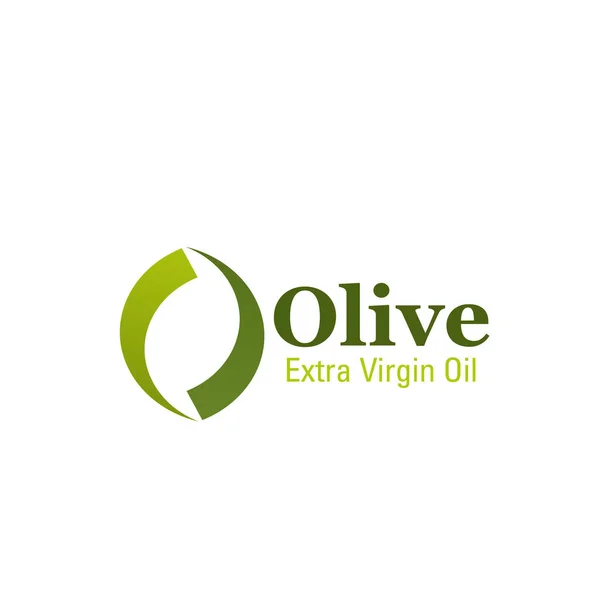 Olive oil letter O vector isolated icon — Stock Vector