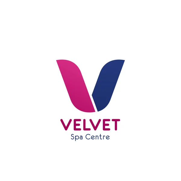 V letter vector icon for SPA center — Stock Vector