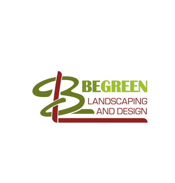 Значок Вектор В для ландшафтного дизайна
