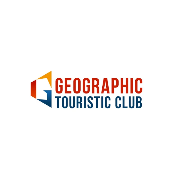 Emblema geografico del club turistico — Vettoriale Stock