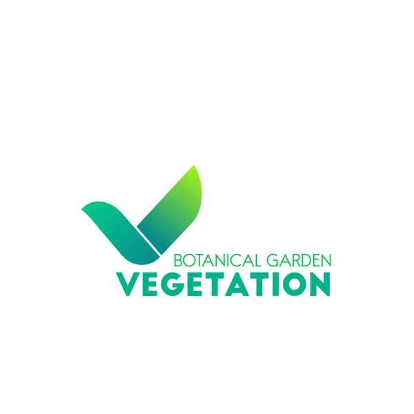 Signo vectorial jardín botánico — Vector de stock