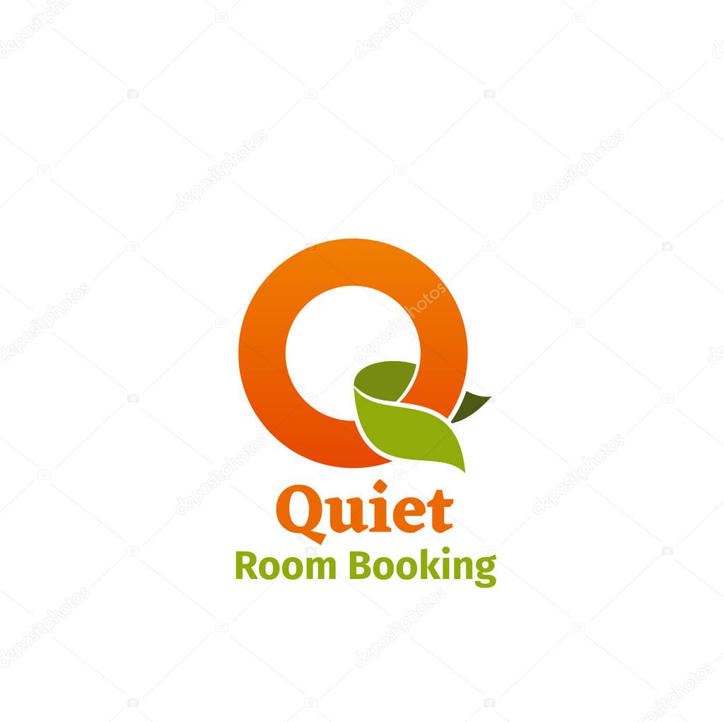 Quiet room booking vector icon isolated on a white background. Concept of traveling and hotel apartments. Living room for tourists, hotel concept creative badge