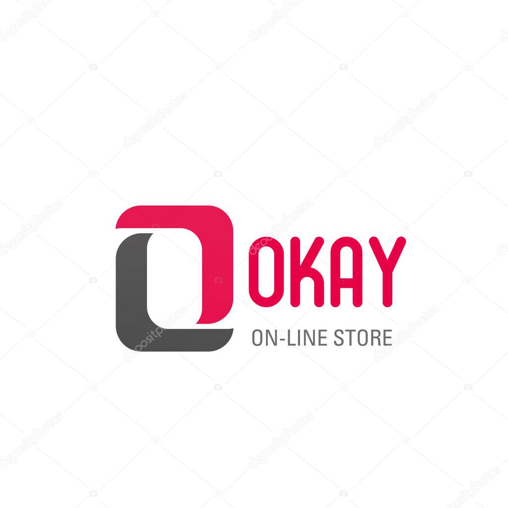 Okay letter O icon for online store and internet shopping. Vector symbol of letter O for online shop retail trading or internet supermarket for fashion clothes web store or market