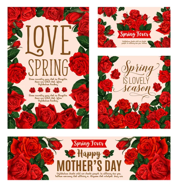 A tavaszi szezon, vagy anya nap design virág-kártya — Stock Vector