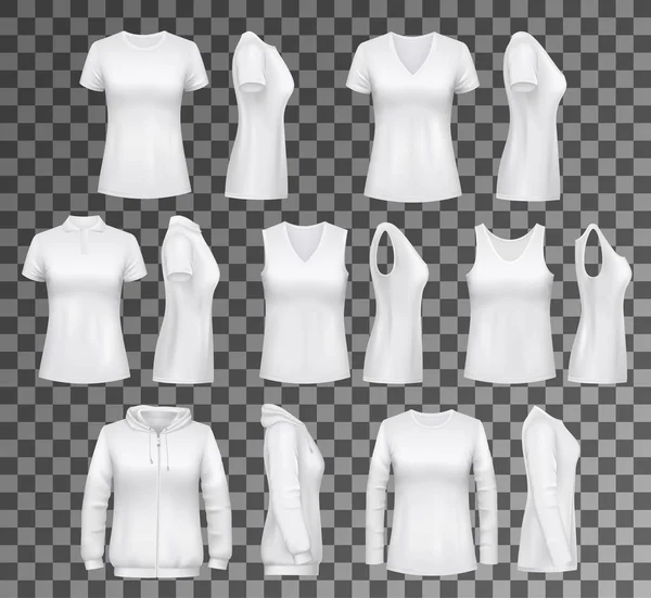 Female clothes T-shirt, hoodie and women underwear Stock Vector