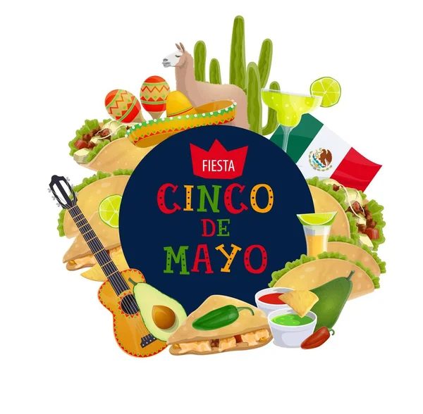 Cinco de Mayo Mexická tradiční sváteční fiesta — Stockový vektor