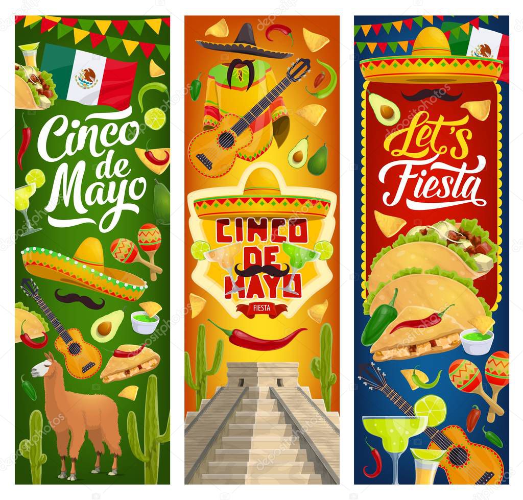 Mexican Cinco de Mayo holiday party fiesta banners