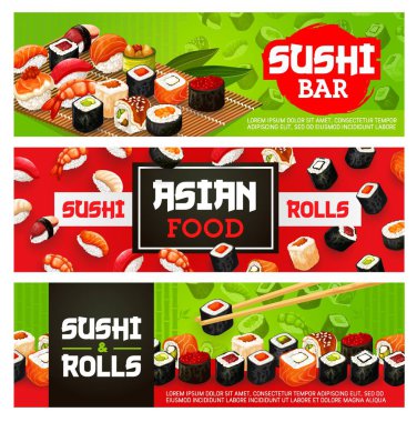 Rulo suşi bar menü, sashimi ve maki