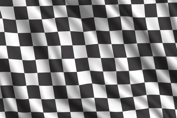 Car rally racing 3D realistic flag — Stock Vector