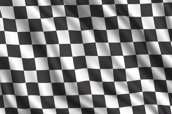 Car rally racing 3D realistic flag