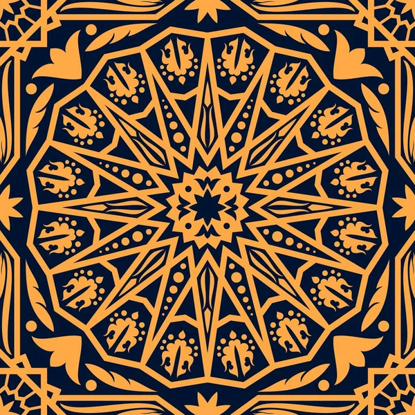 Adorno, patrón árabe, alfombra oriental — Vector de stock