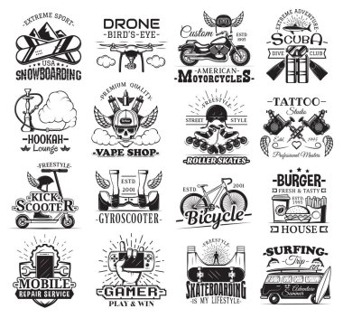 Eğlence activitity, eğlence ve hobi simgeleri