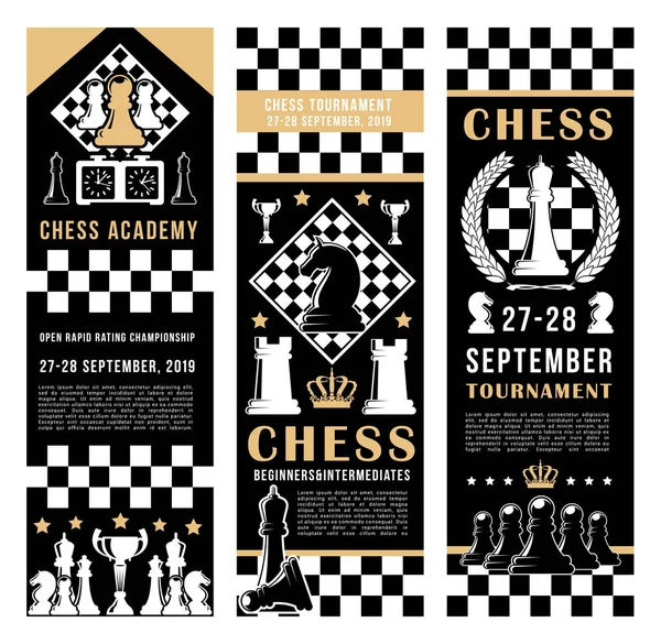 Satranç Turnuvası spor Akademisi — Stok Vektör