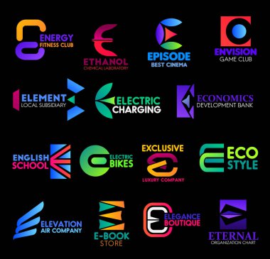 E simgeler dijital teknoloji kurumsal kimlik