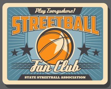 Streetball ve basketbol spor, deri top
