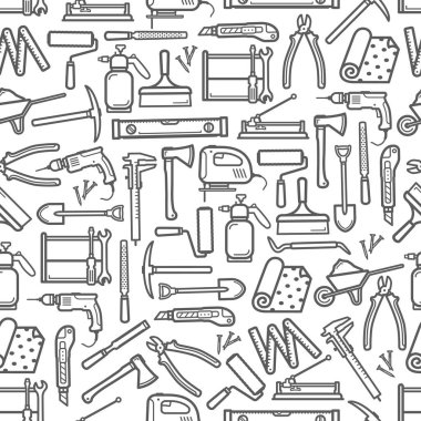 Onarım ve DIY inşaat iş araçları desen