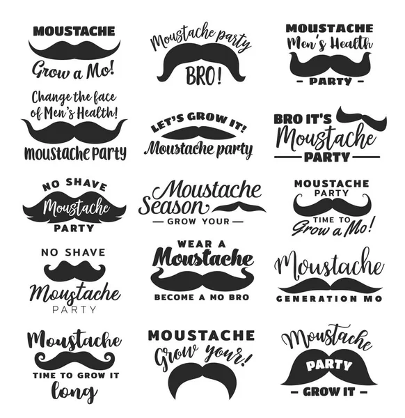 Pas de campagne de rasage, Movember month — Image vectorielle