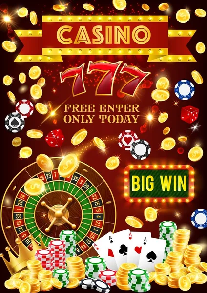 Casino poker jackpot juegos de azar — Archivo Imágenes Vectoriales