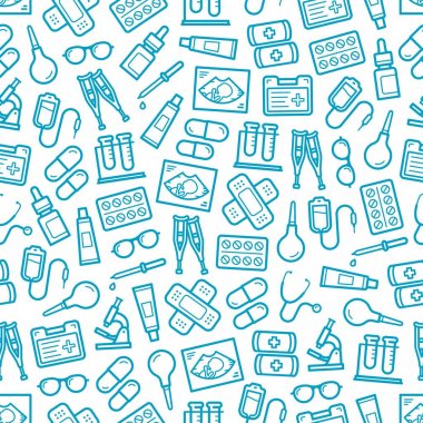 Medikal hastane ve eczane Dikişsiz desen