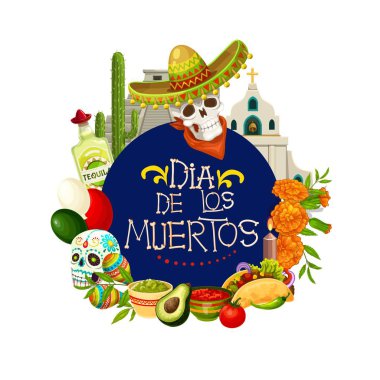 Mexican Day of Dead holiday, Dia de los Muertos clipart