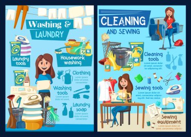 Ev temizliği, çamaşır yıkama ve dikiş hizmeti
