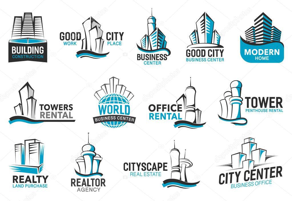 Building corporate identity real estate icons