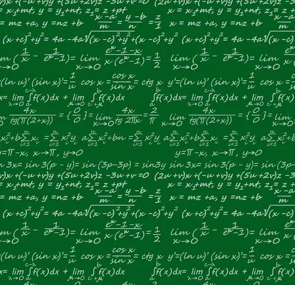 Vetenskapliga formler, algebra ekvationer, satser — Stock vektor