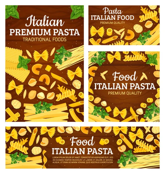 Italiaanse pasta schotel koken specerijen en ingrediënten — Stockvector