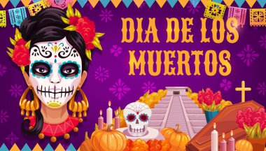Dia de los Muertos Mexican religious Day of Dead clipart