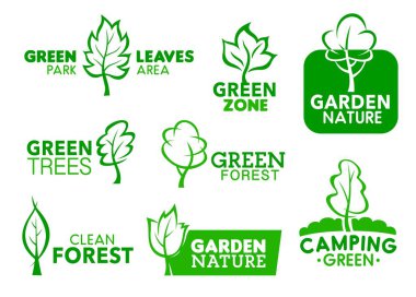Yeşil bahçe Parkı, doğa yaprağı kurumsal simgeler