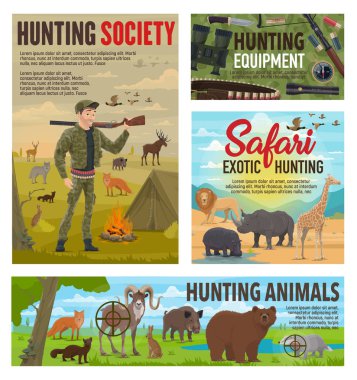 Avcılık sezon AVI, Afrika Safari vahşi hayvanlar