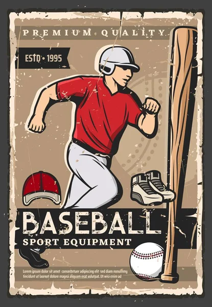 Baseball ball, bat, player. Sport game equipment
