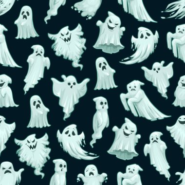 Halloween hayalet desen, karikatür Dikişsiz canavarlar